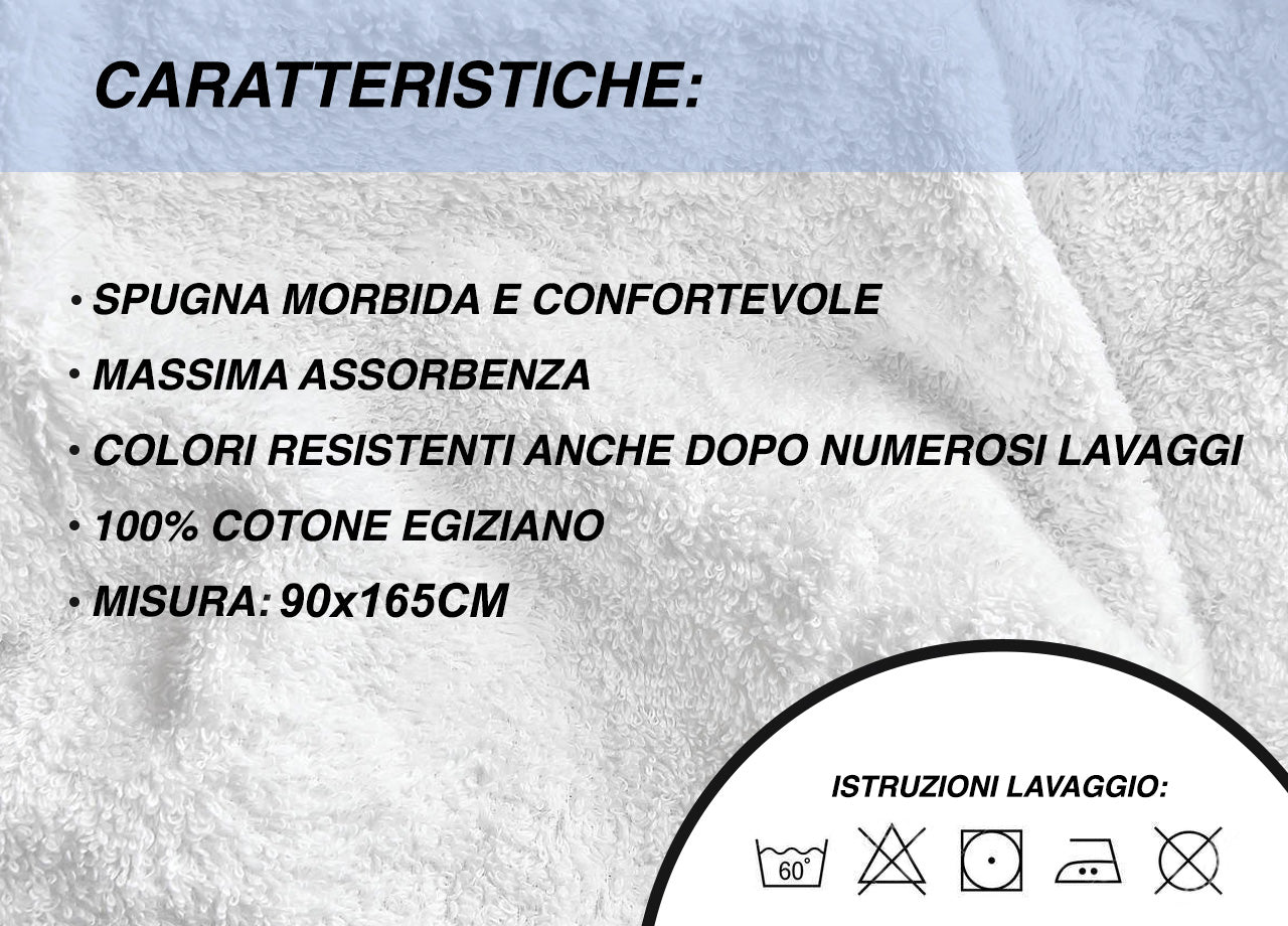 Telo Mare Jacquard Spugna Asciugamano Spiaggia Disegno Cairo - Telo Mare - Multicolor