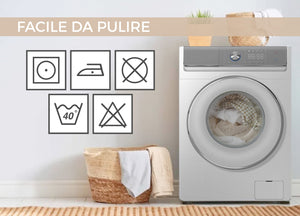 Completo Lenzuola Letto In 100% Cotone Made Italy Disegno Splash - Francese - Beige