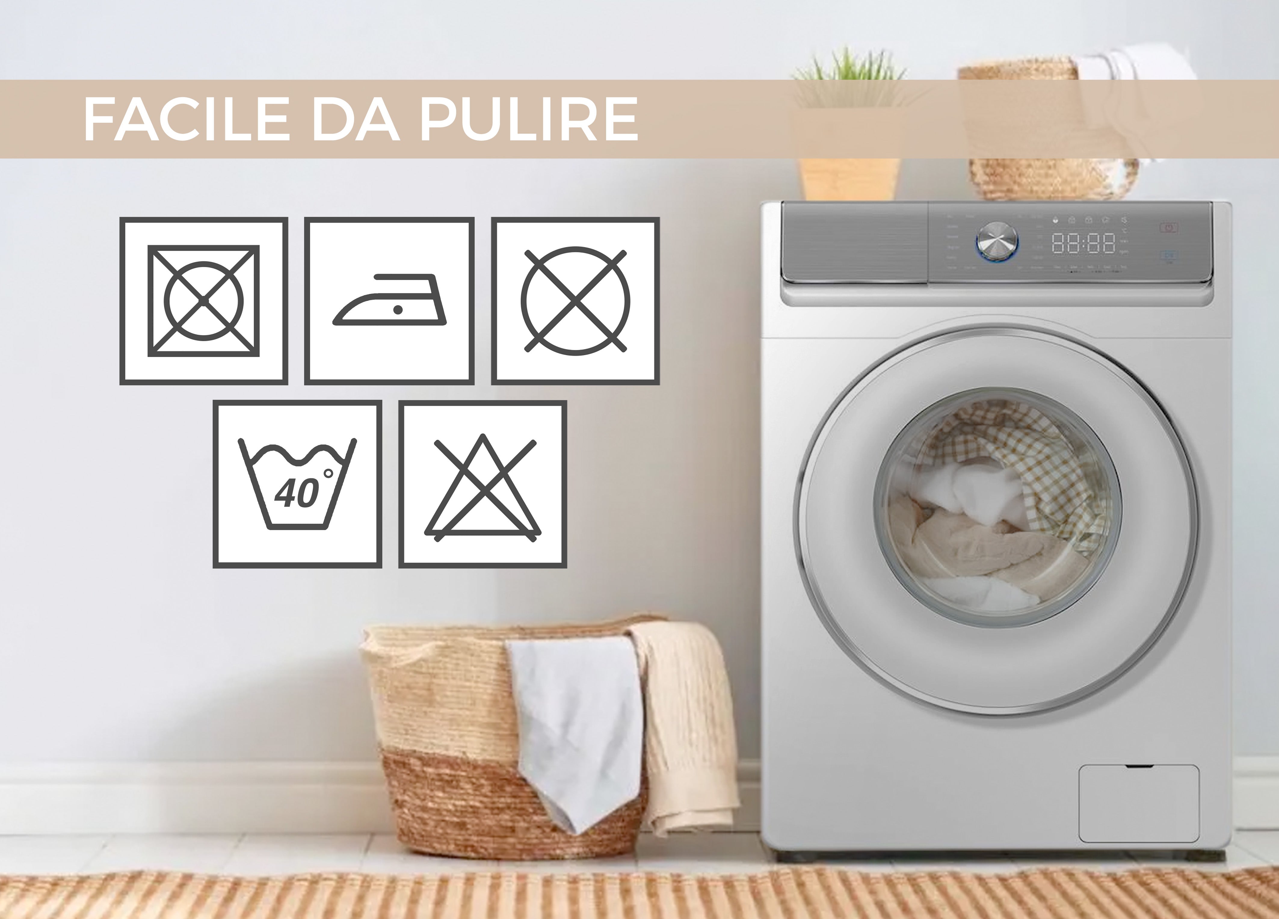 Copridivano Sofà Poltrona Elasticizzato Protezione Macchie Modello Wonderful - 3 Posti - Panna