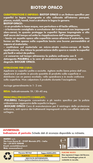 Cera per parquet BIOTOP OPACO   1LTx6Pz