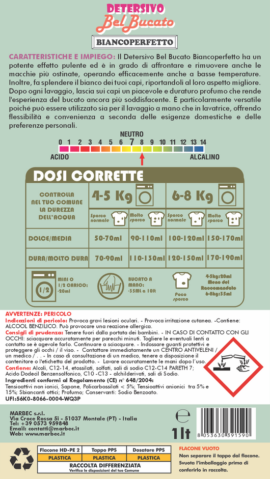 DETERSIVO BelBucato BiancoPerfetto 1LT