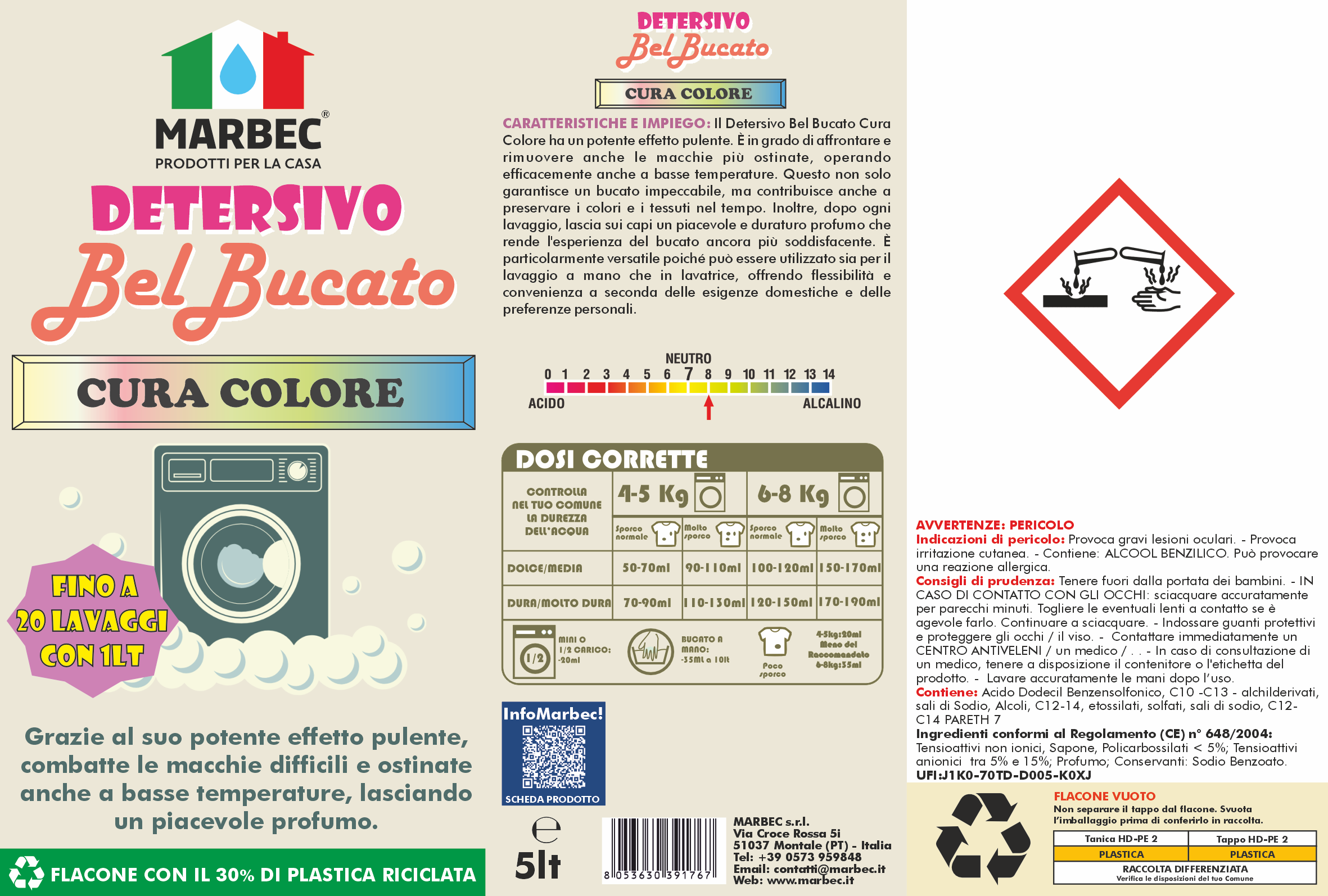 DETERSIVO BelBucato CuraColore 5LT