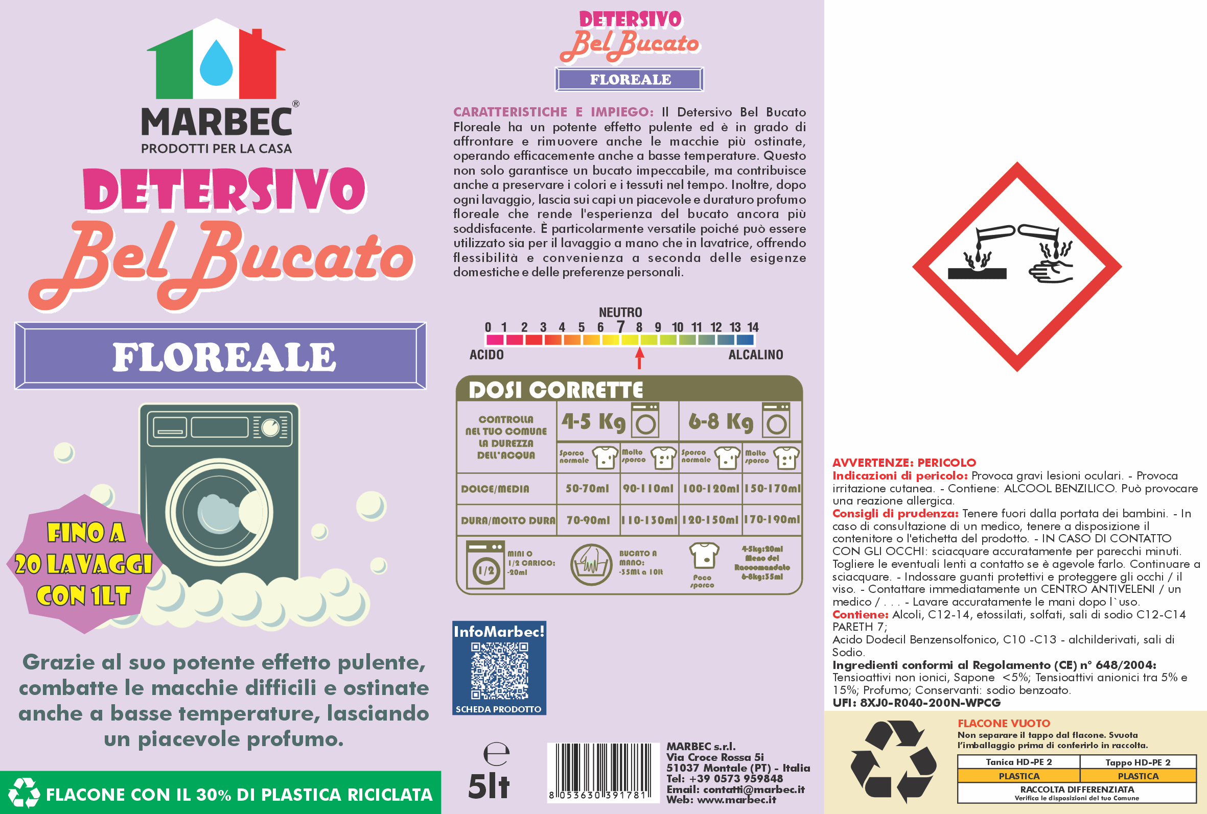 DETERSIVO BelBucato Floreale 5LTx4Pz