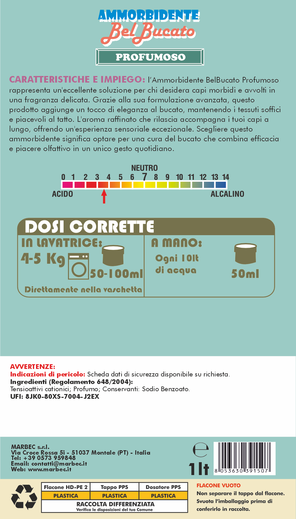 AMMORBIDENTE BelBucato Profumoso 1LTx6Pz