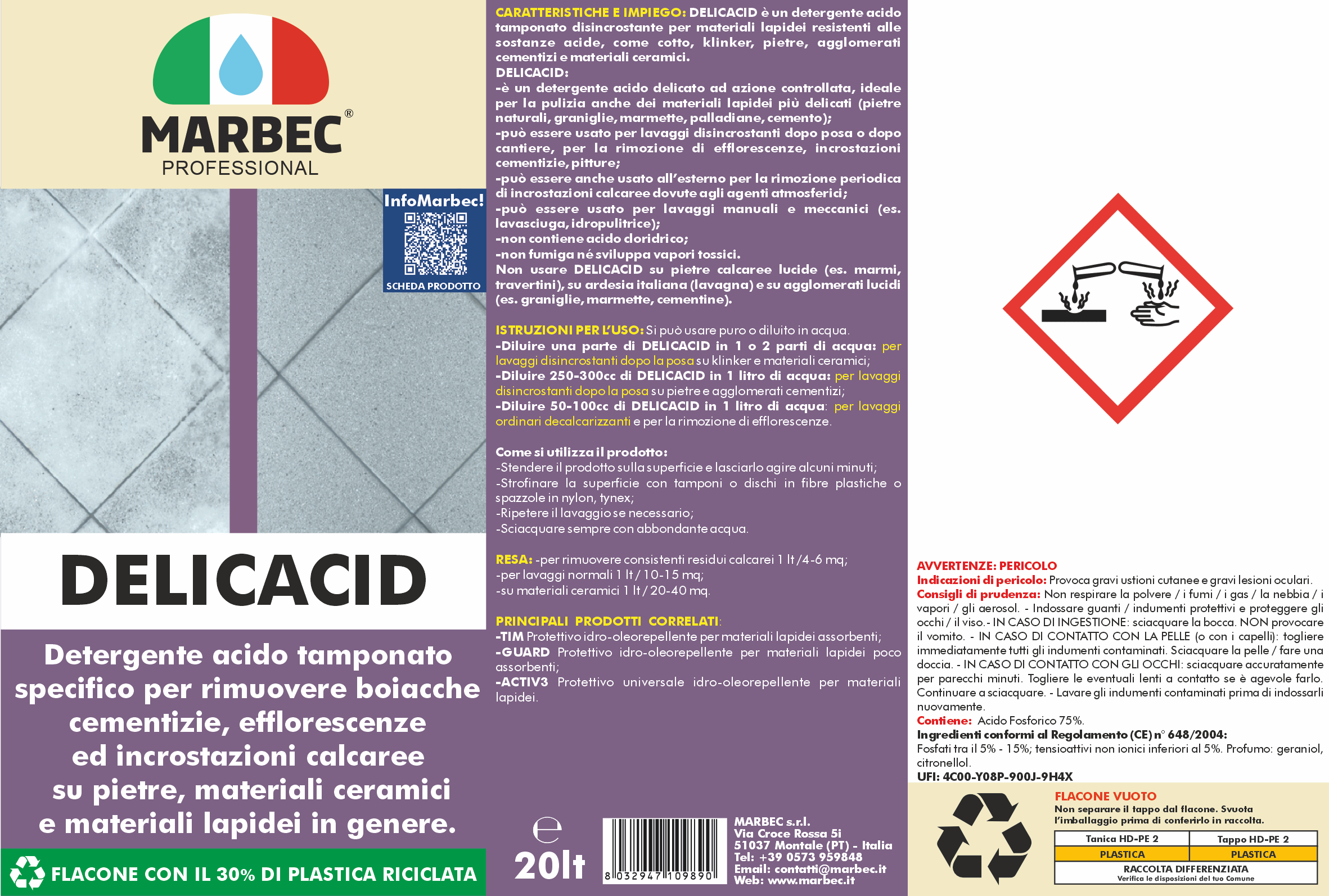 Acido tamponato DELICACID   20LT