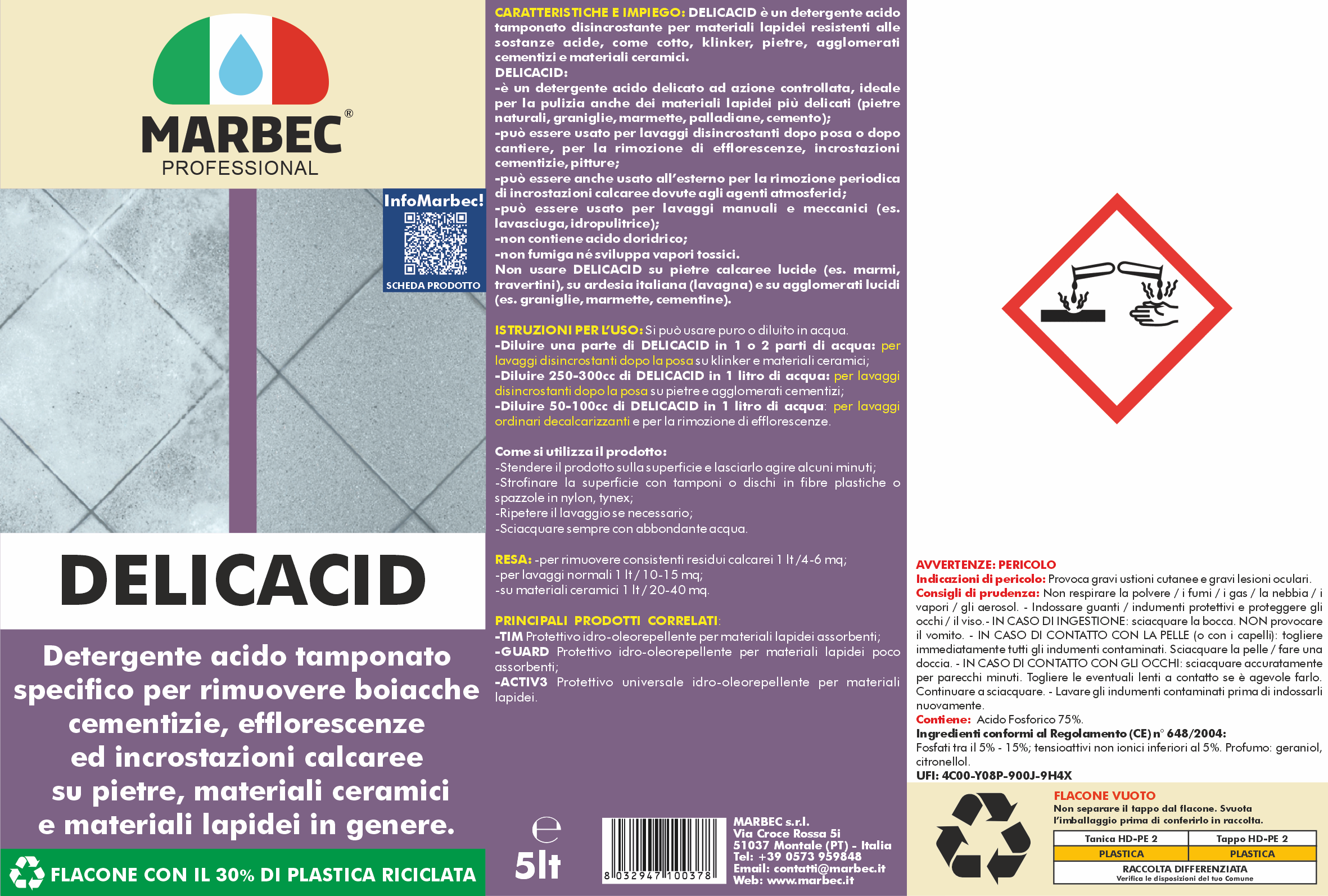 Acido tamponato DELICACID   5LTx4Pz