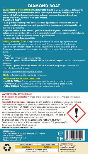 Detergente nautico multiuso DIAMOND BOAT   1LTx6Pz