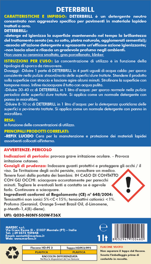Pulizia pavimenti DETERBRILL   1LT
