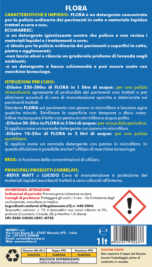 Pulizia pavimenti FLORA   1LT