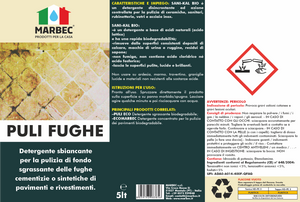 Come pulire le fughe dei pavimenti PULI FUGHE   5LT