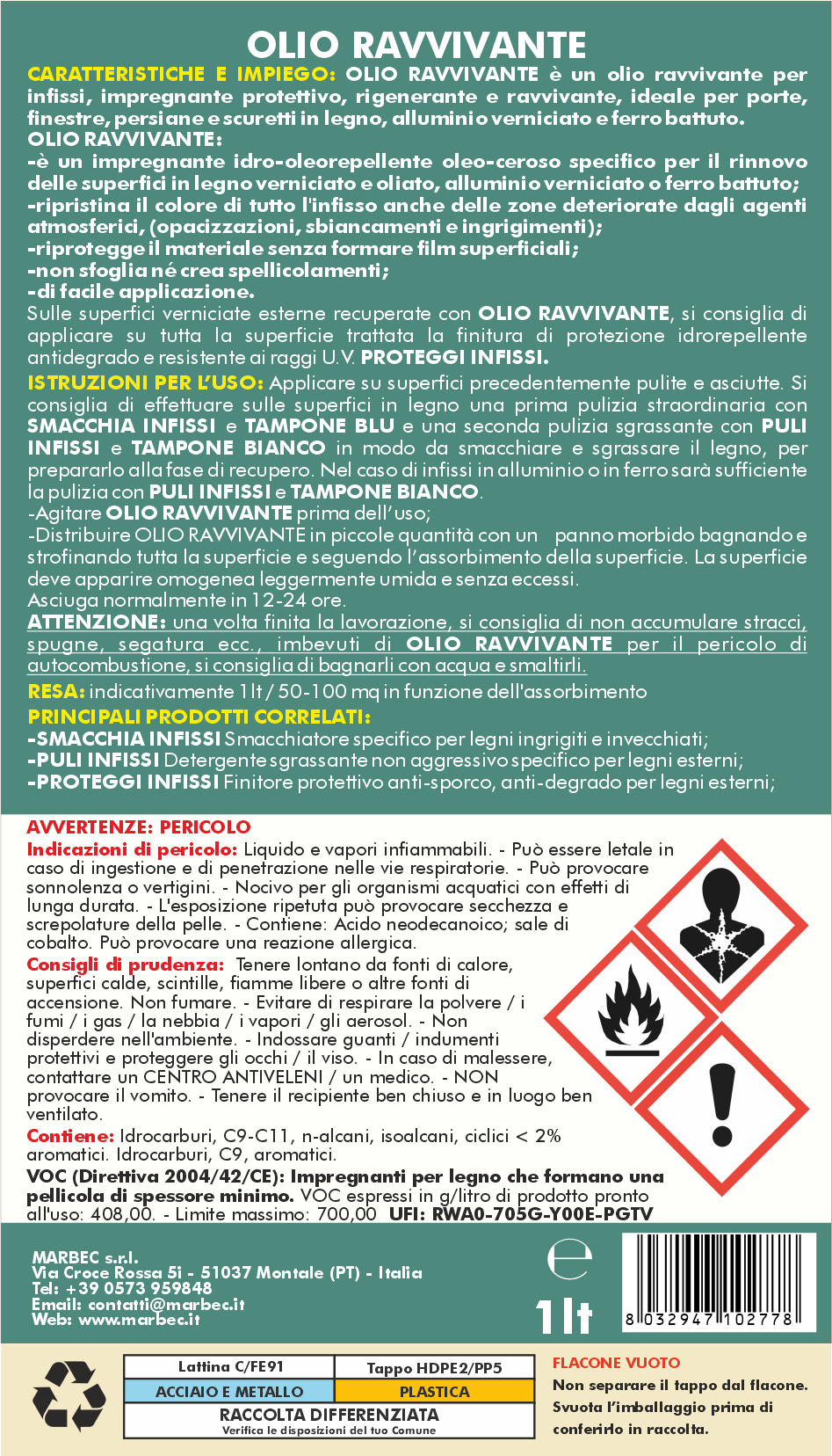 Olio Ravvivante 1LT + Panno microfibra