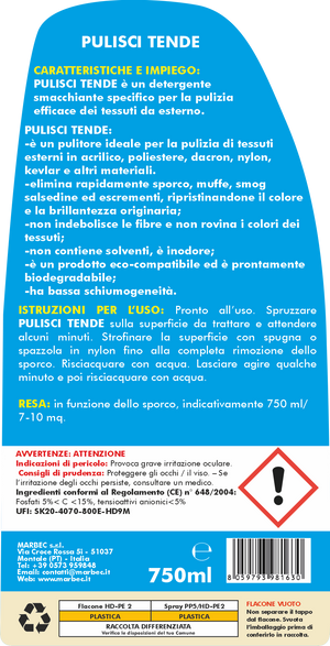 Detergente per la pulizia di tende PULISCI TENDE   750ML