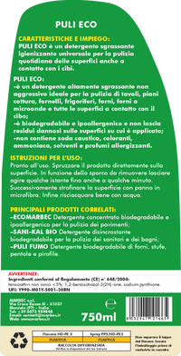 Detergente per superfici a contatto con gli alimenti PULI ECO   750ML