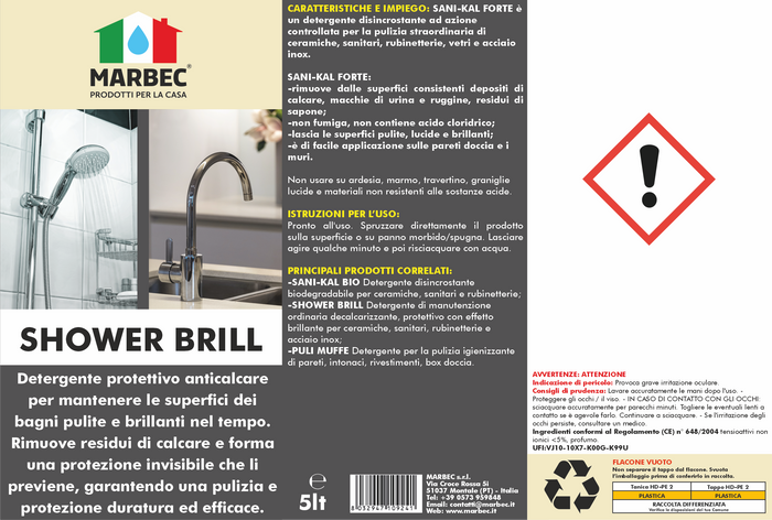 Anticalcare SHOWER BRILL   5LTx4Pz