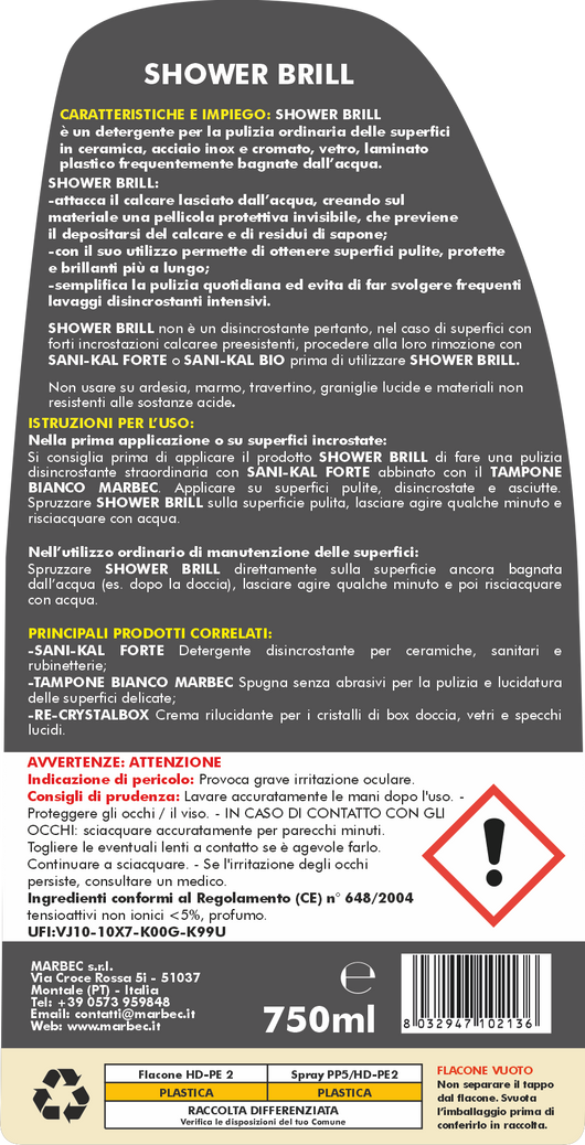Anticalcare SHOWER BRILL   750ML