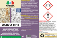 Detergente Acido tamponato per profido e granito ACIDO HP4    5LTx4Pz