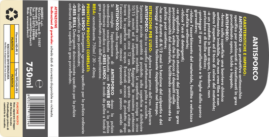 Antimacchia per gres ANTISPORCO   750ML