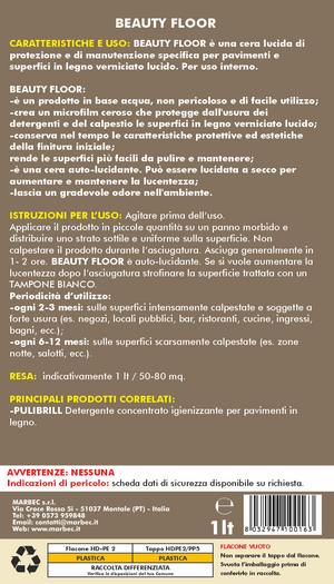 Cera per parquet BEAUTY FLOOR   1LTx6Pz
