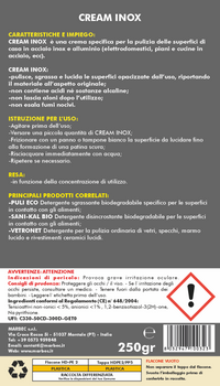 Crema Lucidante per la Pulizia dell'Acciaio Inox CREAM INOX 250GRx6Pz