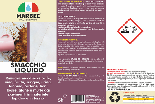 Smacchiatore di macchie organiche SMACCHIO LIQUIDO   5LT