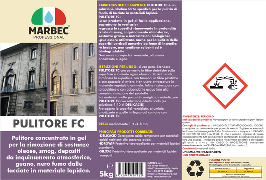Pulizia facciate PULITORE FC   5KG + Tampone Marrone