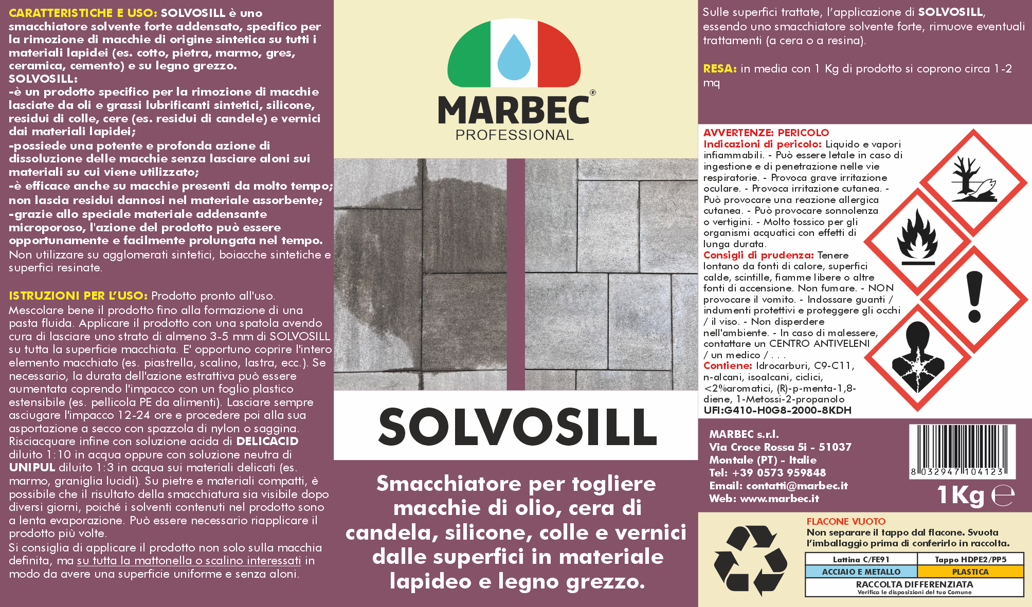 Come togliere le macchie di olio, cere e siliconi SOLVOSILL   1KG