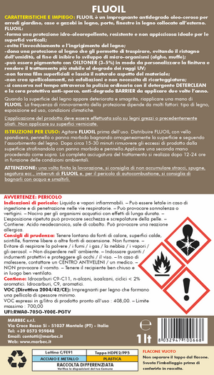 Impregnante per legno esterno FLUOIL   1LTx6Pz