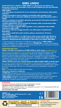 Detergente per gres porcellanato GRES LINDO   1LTx6Pz