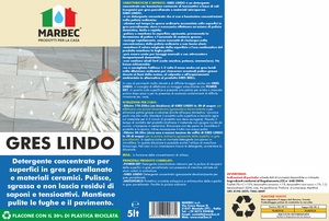 Detergente per gres porcellanato GRES LINDO   5LT