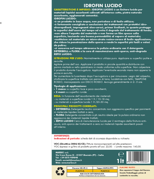 Cera per pavimenti IDROFIN LUCIDO   1LTx6Pz