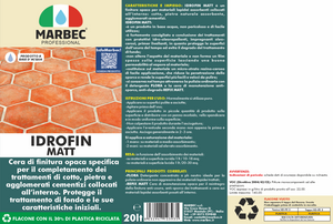 Cera per pavimenti IDROFIN MATT   20LT