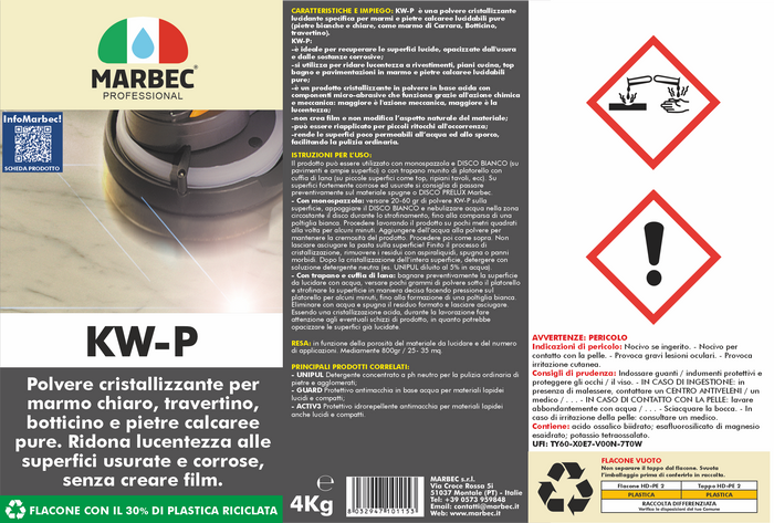 Cristallizzante per marmo KW-P   4KG