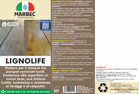 Prodotto per parquet rovinato LIGNOLIFE   5LT