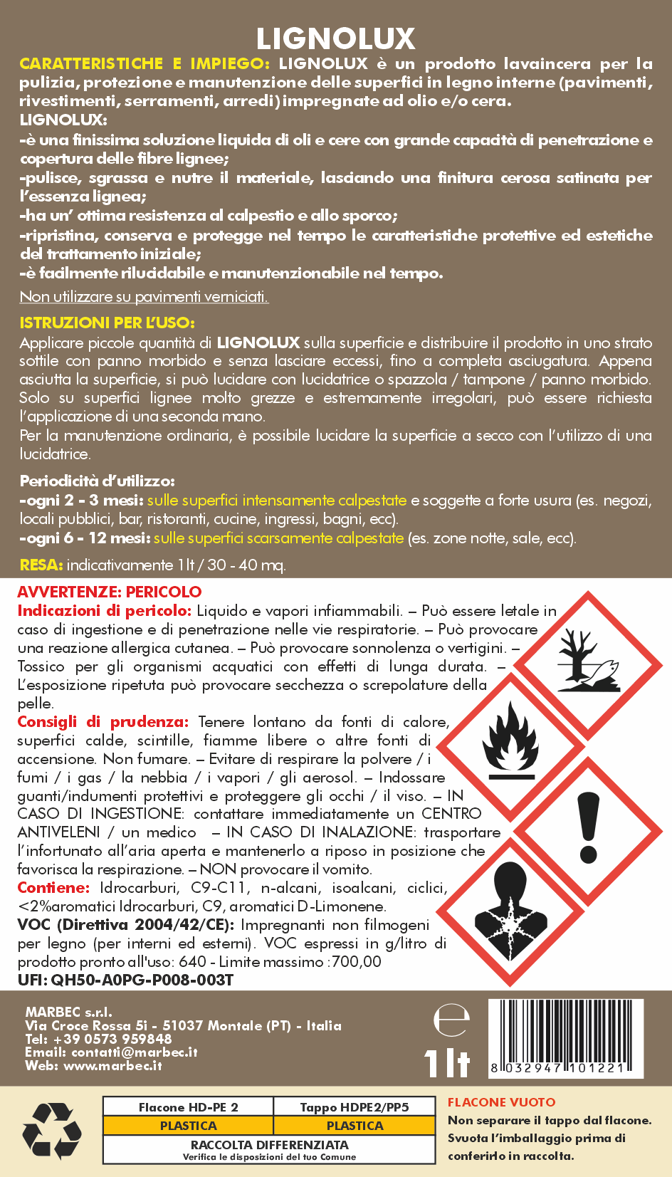 Lavaincera LIGNOLUX   1LTx6Pz