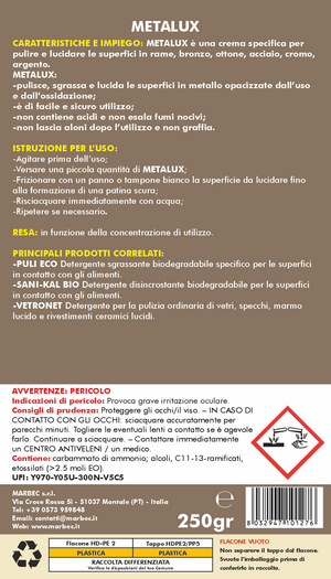 Pulizia rame e argento METALUX   250GR
