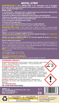 Detergente sgrassante professionale METAL-STRIP   1LTx6Pz