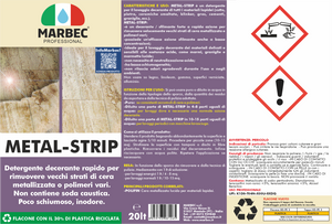Detergente sgrassante professionale METAL-STRIP   20LT