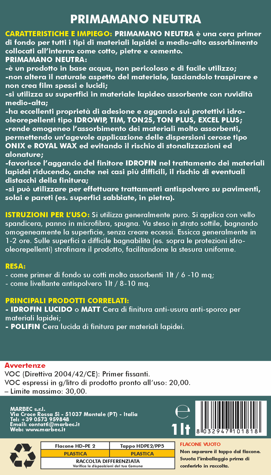 Primer PRIMAMANO NEUTRA   1LT