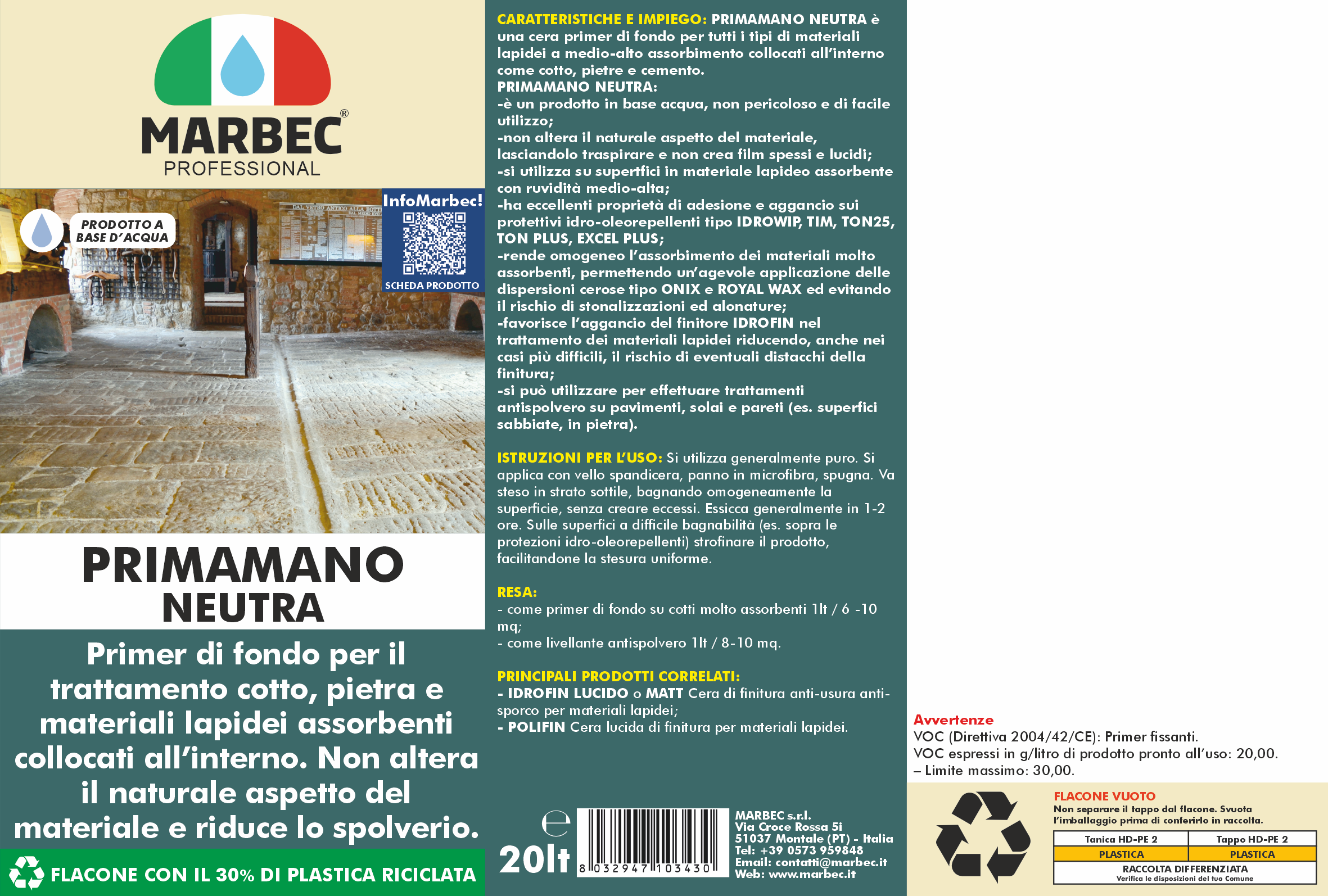 Primer PRIMAMANO NEUTRA   20LT