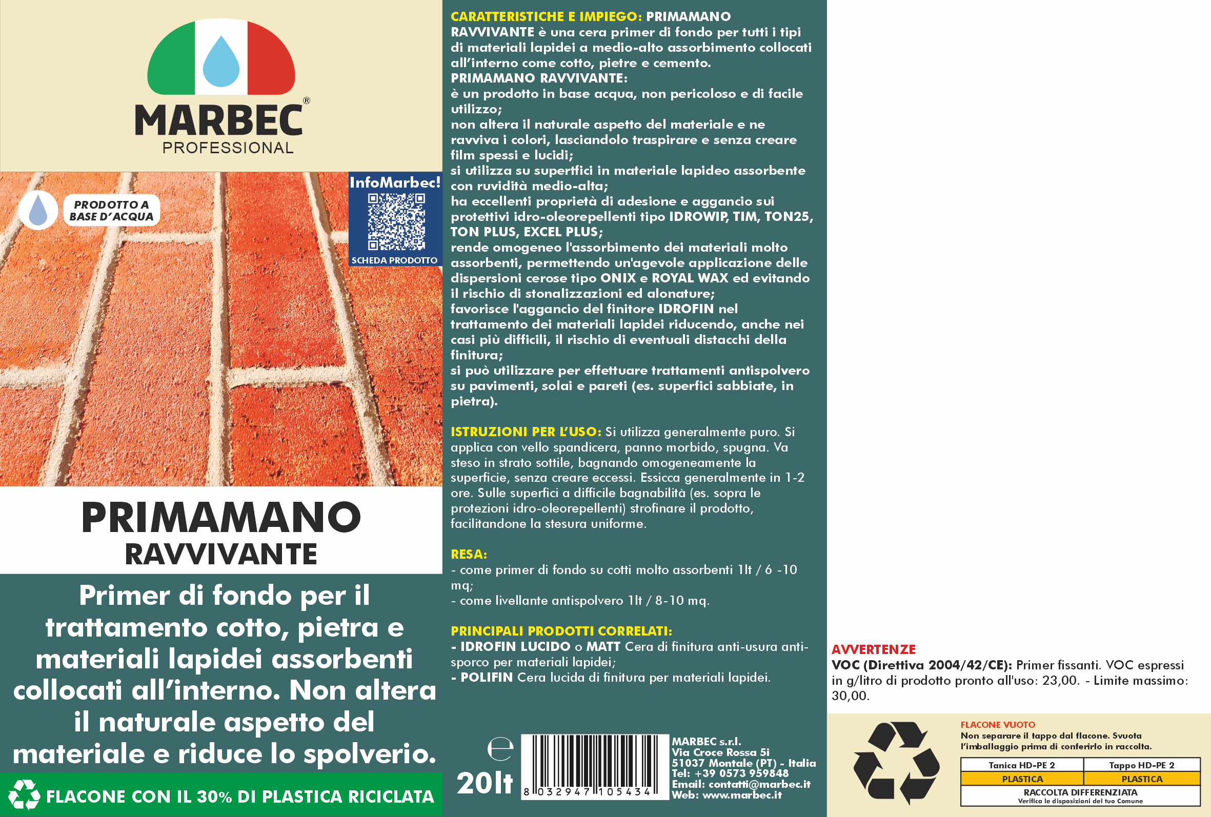 Primer PRIMAMANO RAVVIVANTE   20LT