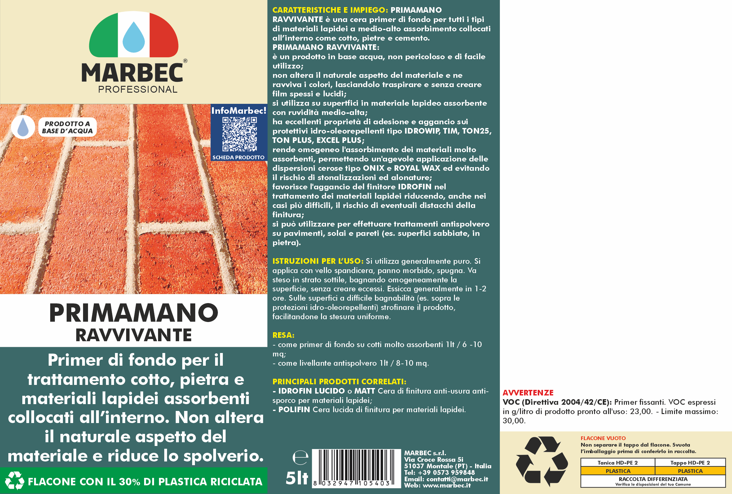 Primer PRIMAMANO RAVVIVANTE   5LTx4Pz