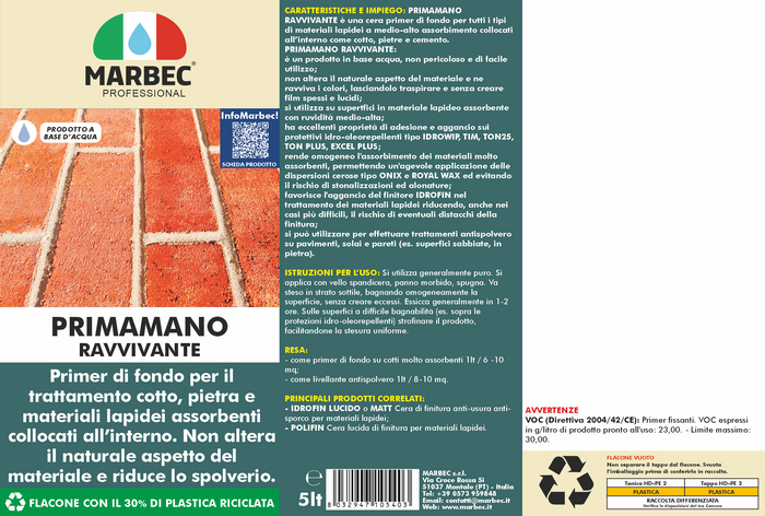 Primer PRIMAMANO RAVVIVANTE   5LTx4Pz