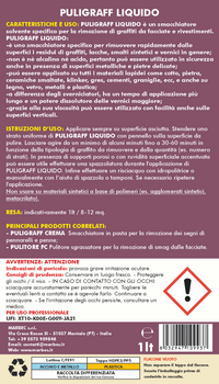 Smacchiatore per rimuovere graffiti PULIGRAFF LIQUIDO   1LT