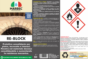 Consolidante per pietra RE-BLOCK   5LTx4Pz