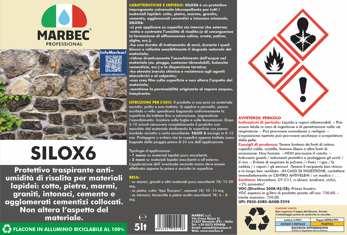 Protettivo idrorepellente SILOX 6   5LT