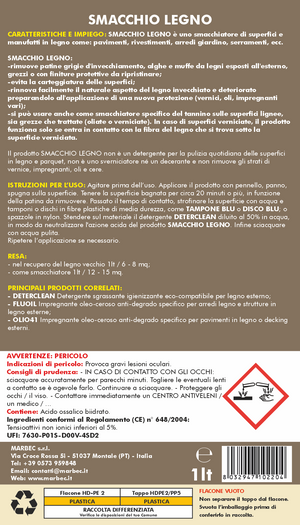 Smacchiare legno SMACCHIO LEGNO   1LT
