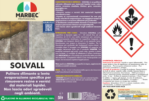 Pulitore sfilmante per materiali lapidei SOLVALL   5LTx4Pz