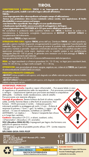 Impregnante per legno TIROIL   1LT
