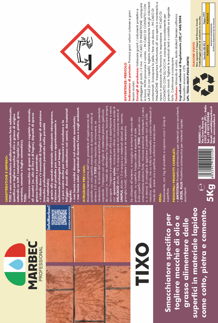 Come togliere le macchie di olio alimentare TIXO   5KGx4Pz