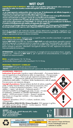Trattamento cotto esterno WET OUT   1LTx6Pz